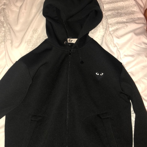 Comme des Garcons Other - Cdg play black on black hoodie